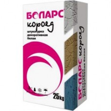 БОЛАРС-Штукатурка декоративная КОРОЕД (белая) фр.от 1,5 до 3,5мм, 25 кг. Толщина слоя 2-4 мм. Расход: 2-3 кг на 1 кв.м.